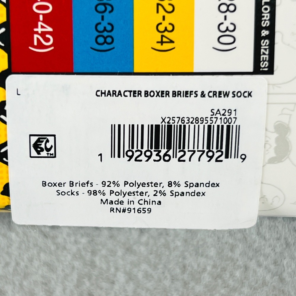 Peanuts Snoopy Boxer Briefs Socks 3PC Set Mens Small Blue Gray Red NWT Novelty - Picture 4 of 4